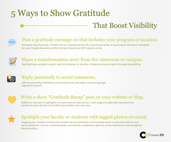 5 Ways Schools Can Show Gratitude to Boost Visibility